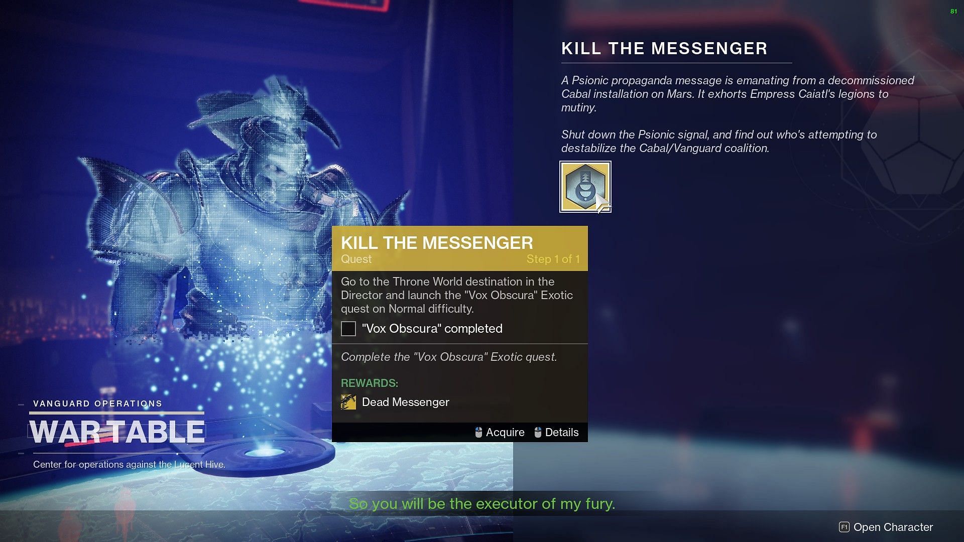 Kill the Messenger exotic quest (Image via Destiny 2)