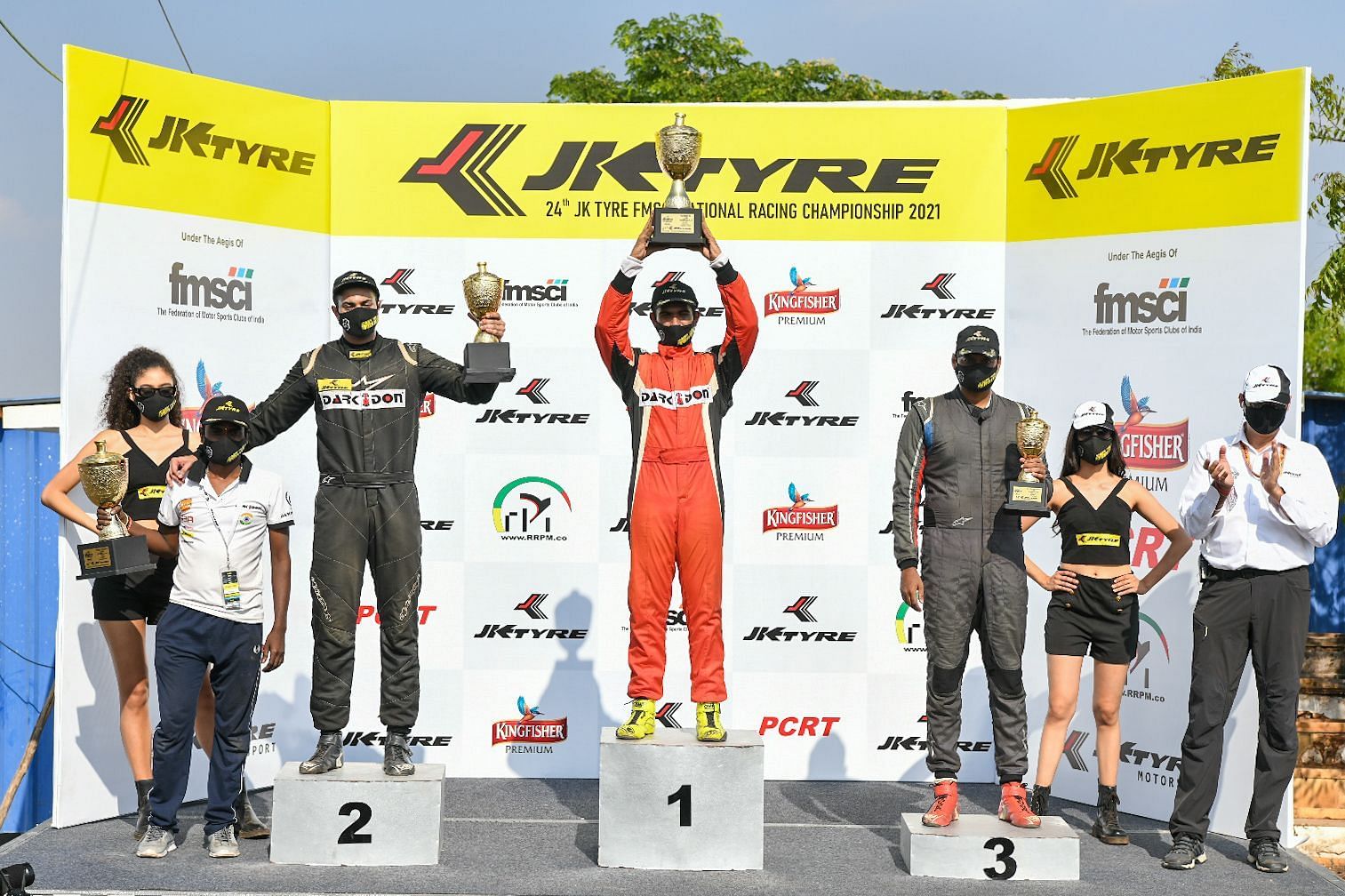 Vishnu Prasad finished third in the final race, but won his 14th national racing title. (PC: JK Tyre)