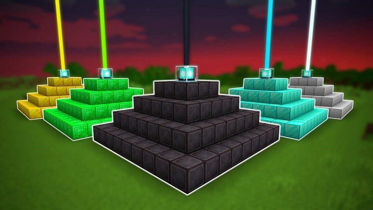 Beacons can be made with different resources (Image via Mojang)