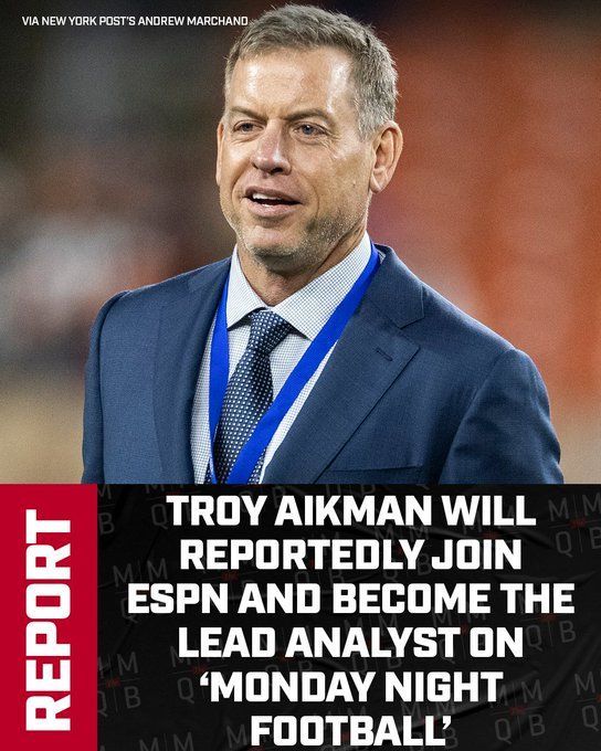 ESPN formally introduces Troy Aikman, Joe Buck as new Monday Night  Football team