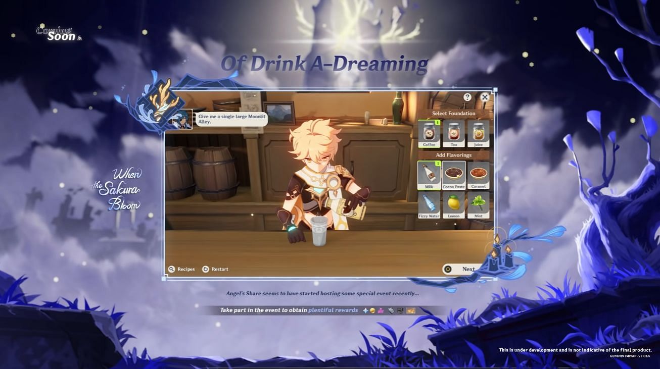 Sự kiện Of Drink A-Dreaming trong Giai đoạn 2 (Hình ảnh qua HoYoverse)