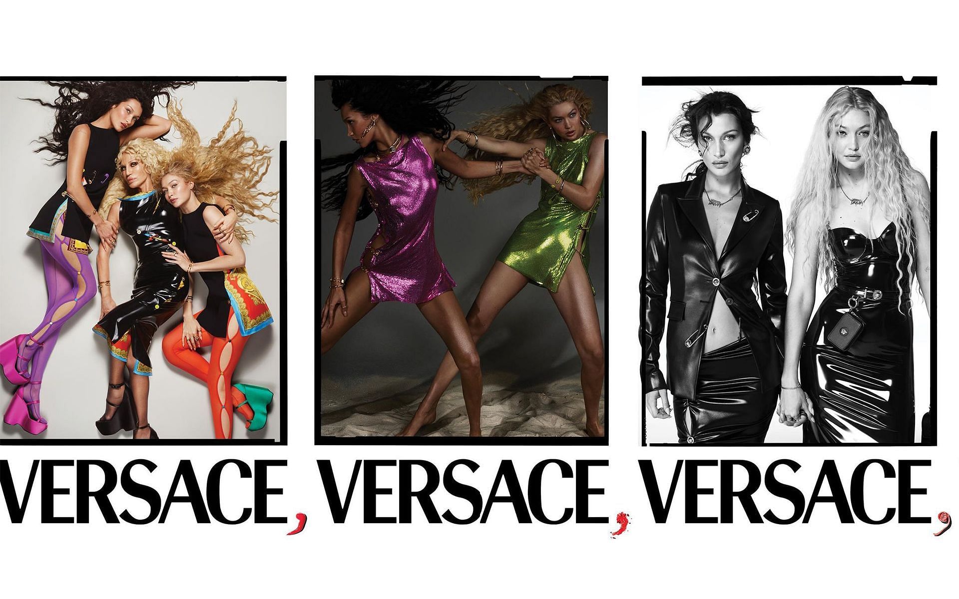 The article: VERSACE SPRING-SUMMER 2022 CAMPAIGN STARRING BELLA AND GIGI  HADID
