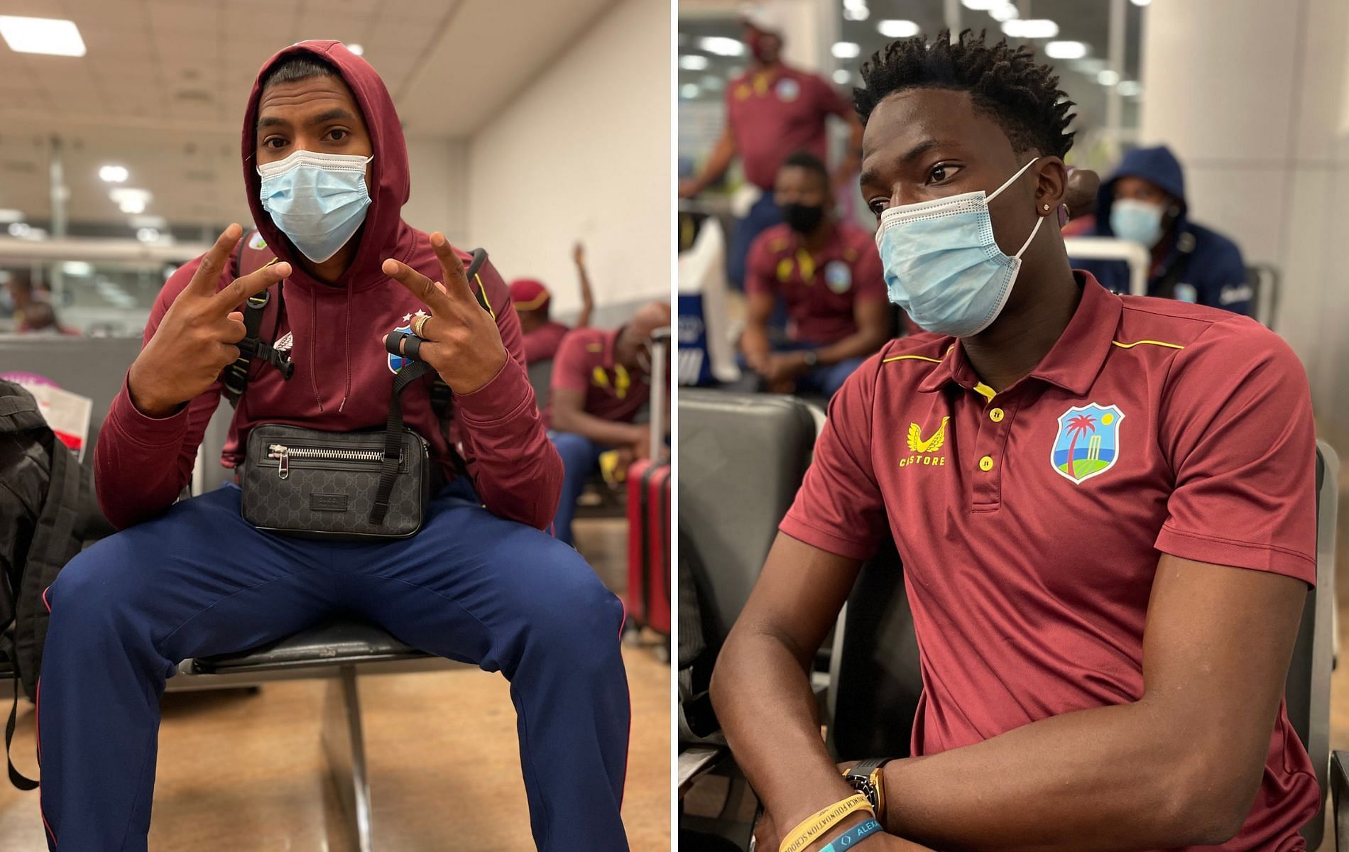 West Indies arrive in Ahmedabad. (Image source: Twitter)