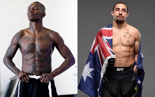 Israel Adesanya (left) and Robert Whittaker (right) [Image credits: @robertwhittakermma and @stylebender on Instagram]