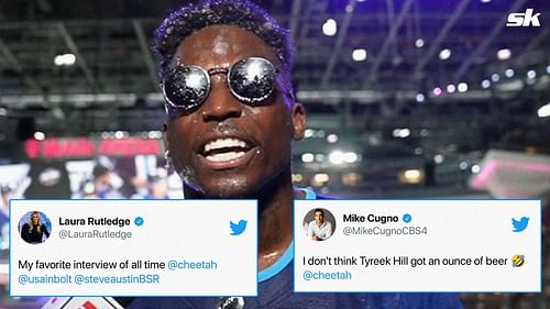 Reactions to Chiefs WR Tyreek HIll and his beer chug during the NHL All-Star game