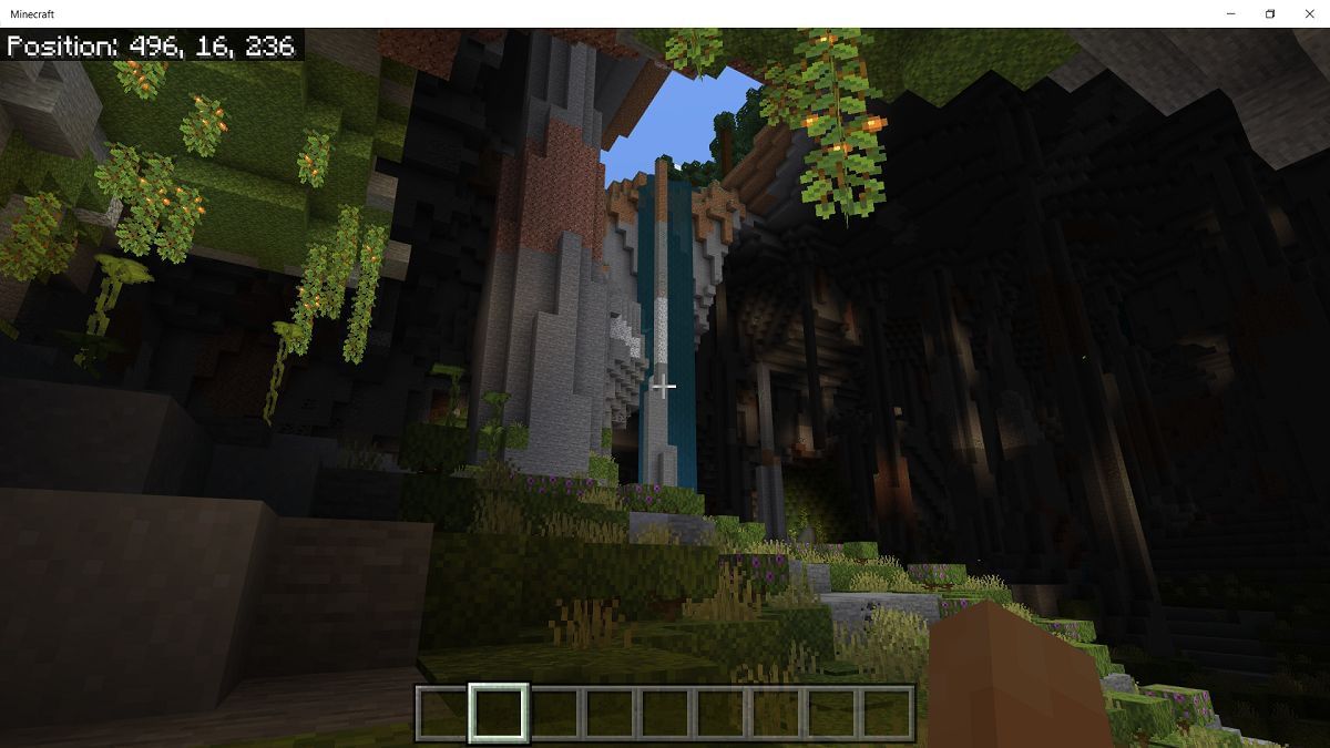 Exposed lush cave (Image via Mojang)