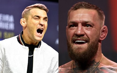 Dustin Poirier (left); Conor McGregor (right)