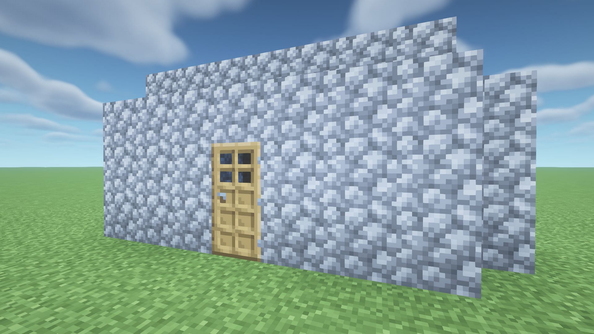 The noisy texture of the block is off-putting (Image via Minecraft)