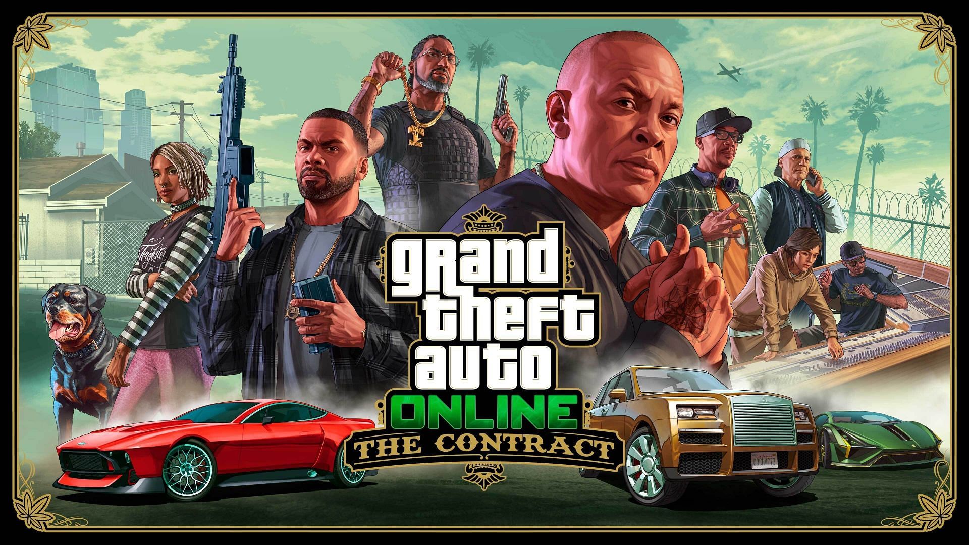 The official artwork of GTA Online&#039;s The Contract update (Image via Rockstar Games)