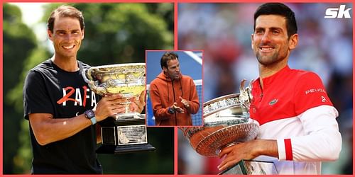 Rafael Nadal, Greg Rusedski, and Novak Djokovic