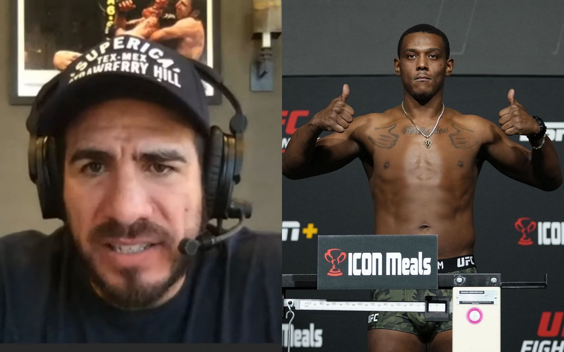 Kenny Florian (left) via YouTube/ Anik &amp; Florian Podcast; Jamahal Hill (right)