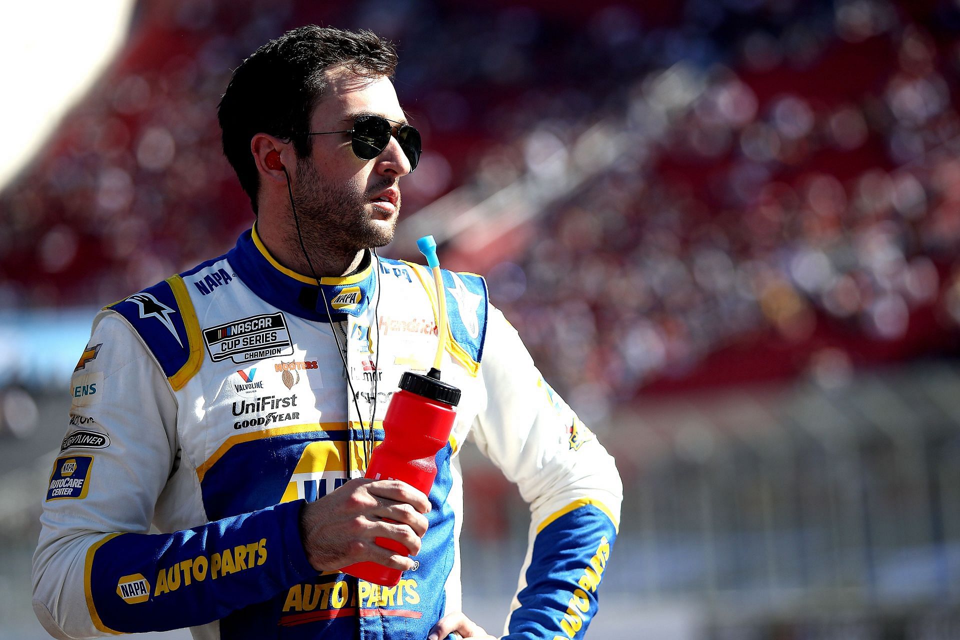 Chase Elliott before the NASCAR Cup Series Busch Light Clash qualifying