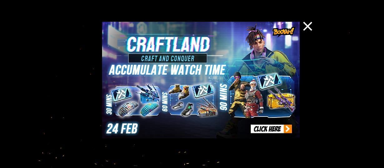 Prizes offered by the latest Watch to Win event (Image via Garena)