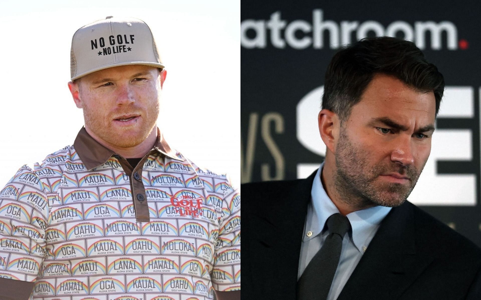 Canelo Alvarez (L) is closing in on a deal with Eddie Hearn (R)