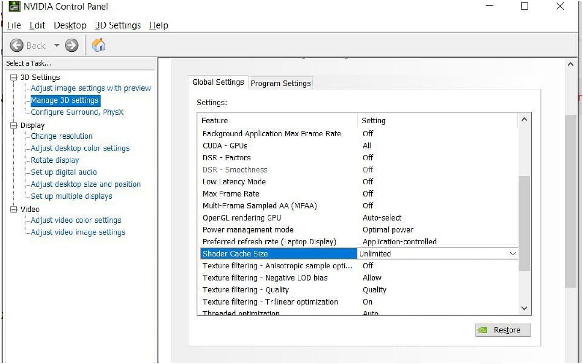 Changes to Nvidia control panel (Image via Nvidia)