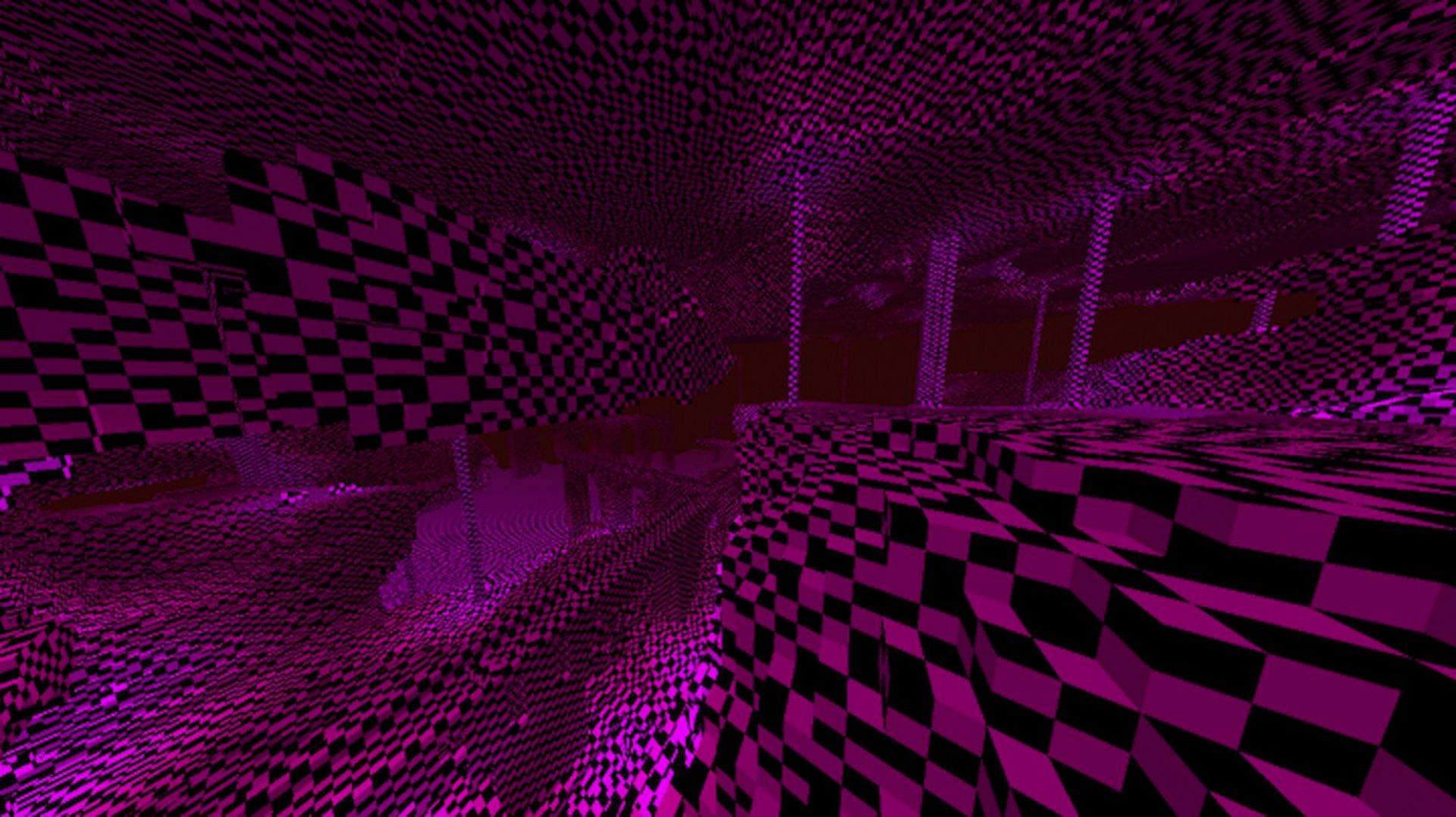 Entire areas comprised of no texture blocks give the world an odd feeling. Image via planetminecraft.com.