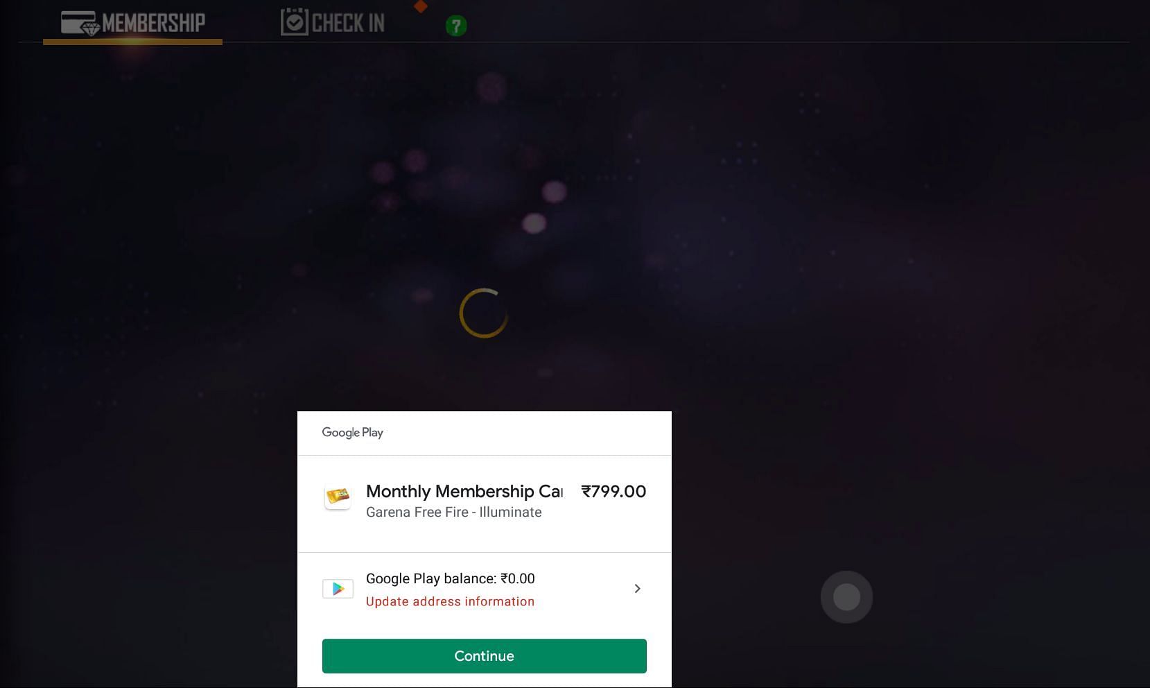 Make the payment to activate the membership in Free Fire (Image via Garena)