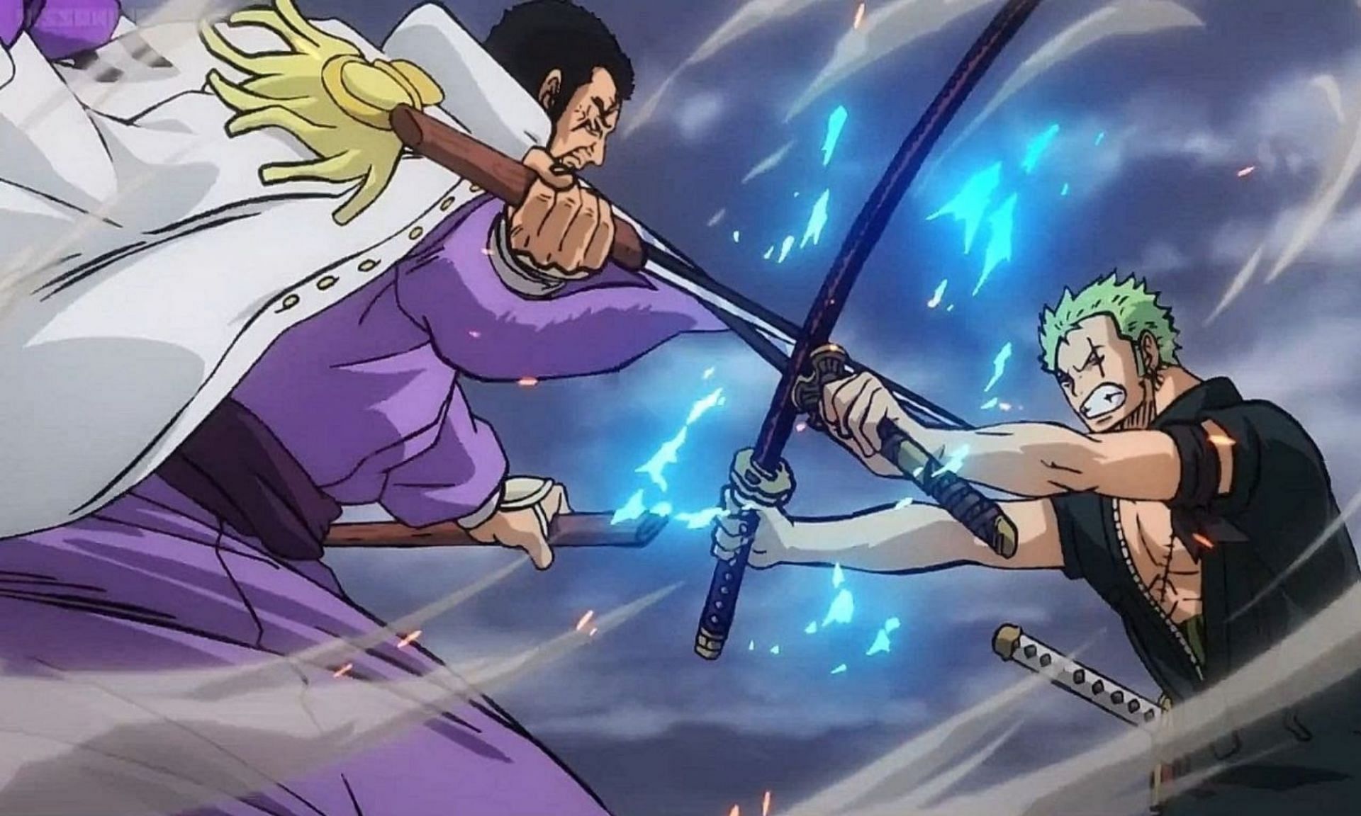 Zoro often fights swordsmen of his caliber (Image via Toei Animation)