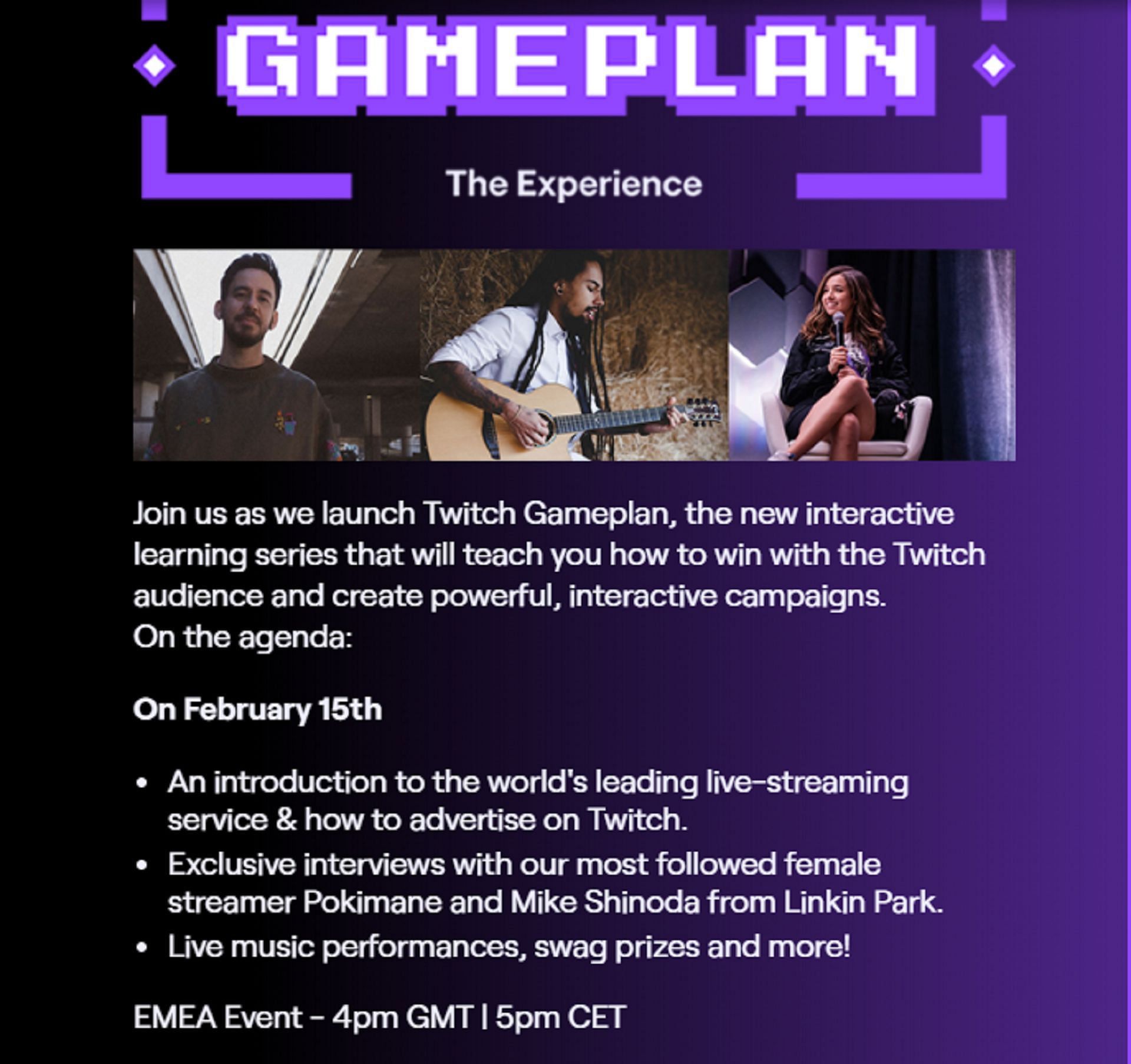 Twitch lists Pokimane as one of their streamers (Image via Twitch Gameplan)