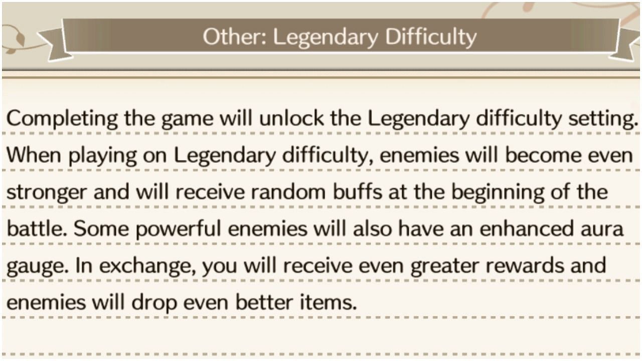 Legendary difficulty and how to unlock it (Image via Koei Tecmo)