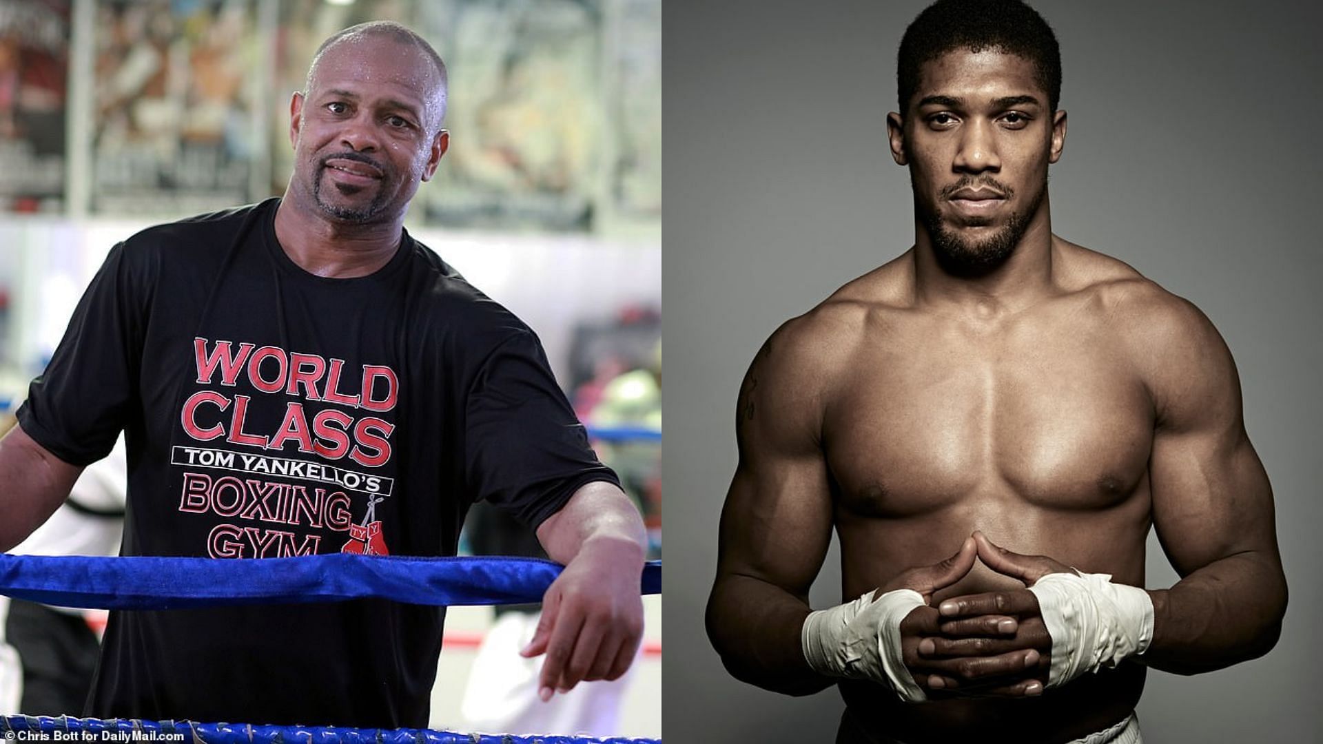 Roy Jones Jr. (left) and Anthony Joshua (right)