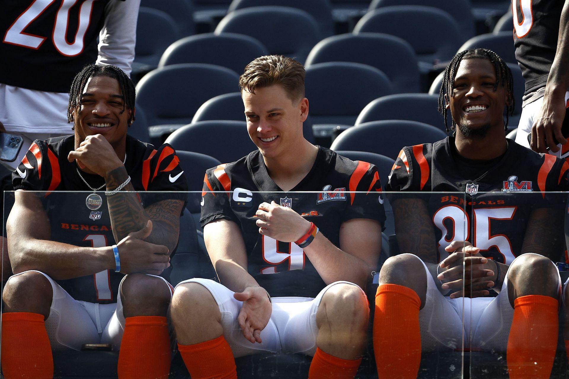 Cincinnati Bengals Ja&#039;Marr Chase, Joe Burrow and Tee Higgins