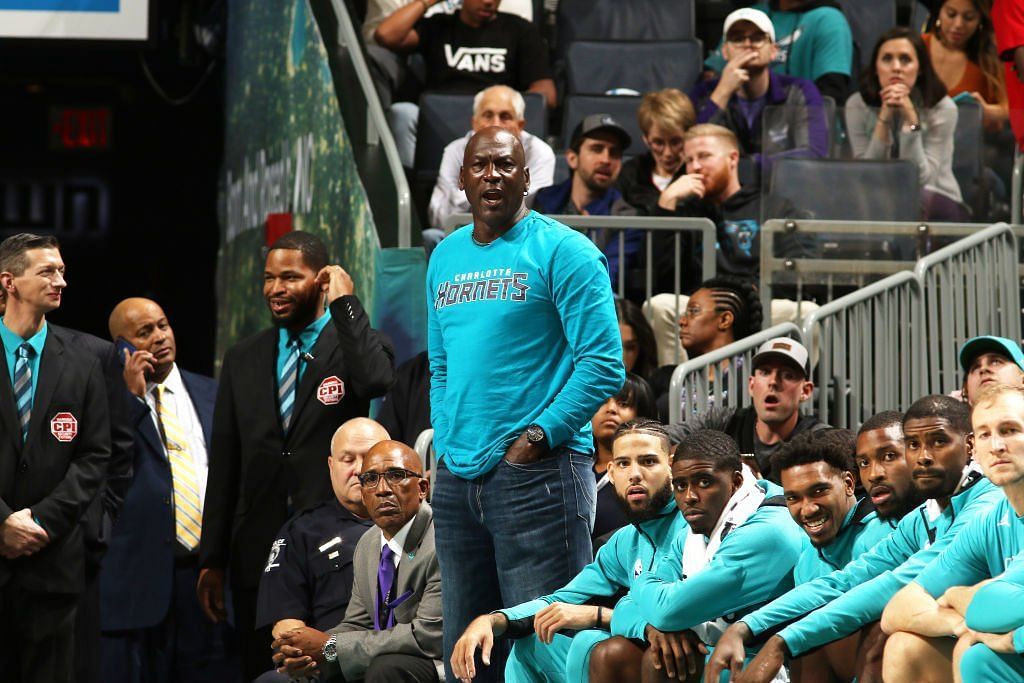 Michael Jordan and the Charlotte Hornets. (Photo: Courtesy of Essentially Sports)