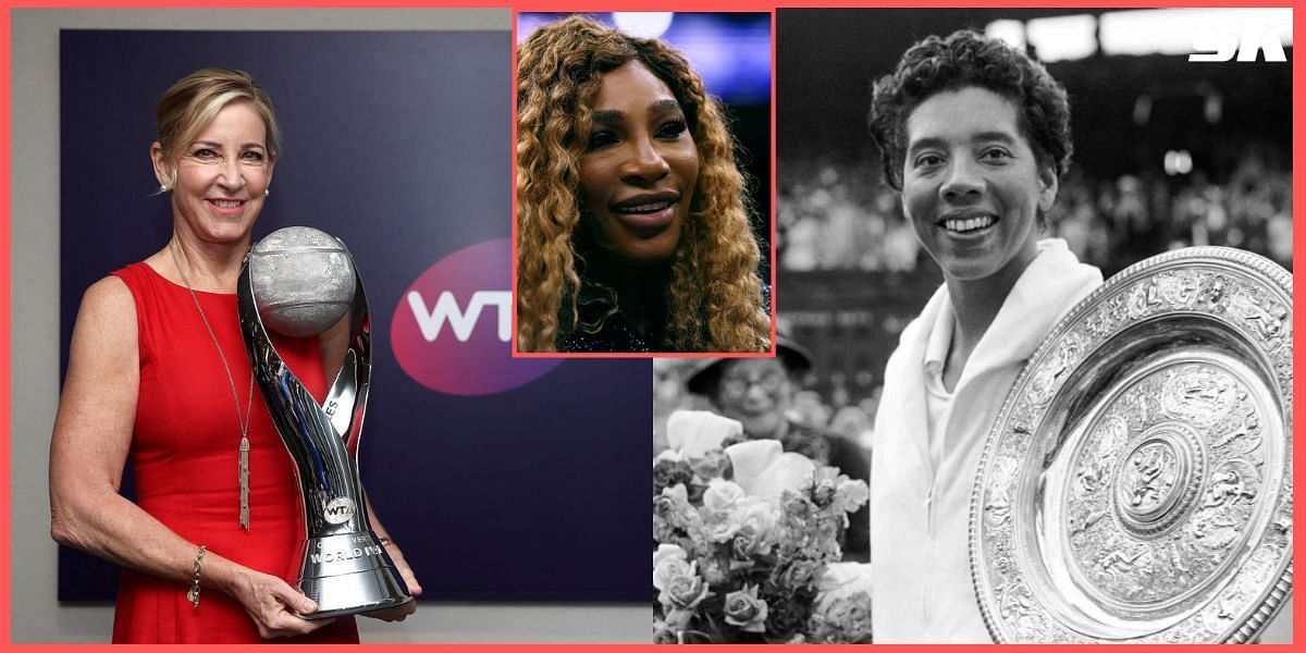Chris Evert, Serena Williams, and Althea Gibson