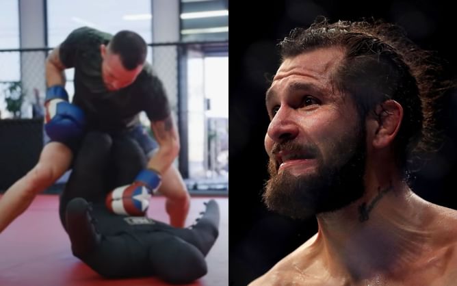 "You shouldn't have backstabbed me" - Watch Colby Covington let out his animosity towards Jorge Masvidal on a ground and pound bag