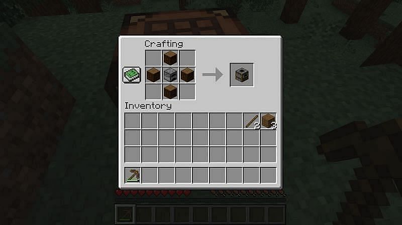 Smoker crafting recipe (Image via Mojang)