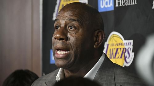 Magic Johnson's frustration and disappointment left him with nothing to say after the LA Lakers' horrific loss to the Portland Trail Blazers [Photo: NBA.com]