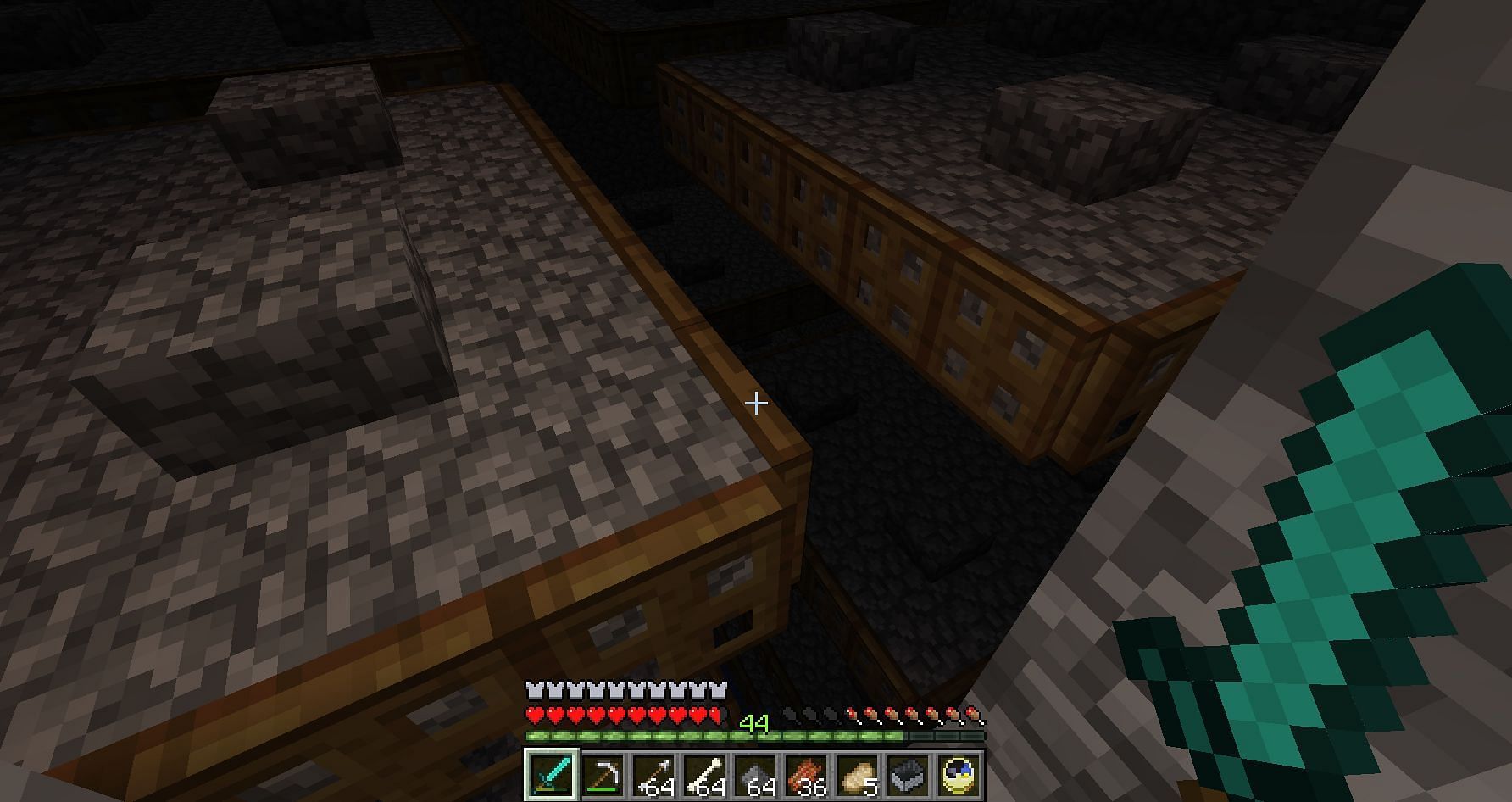 Use trapdoors in mob spawning area (Image via Imgur)