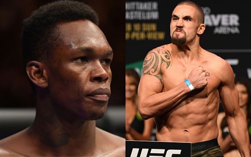 Israel Adesanya (left); Robert Whittaker (right)