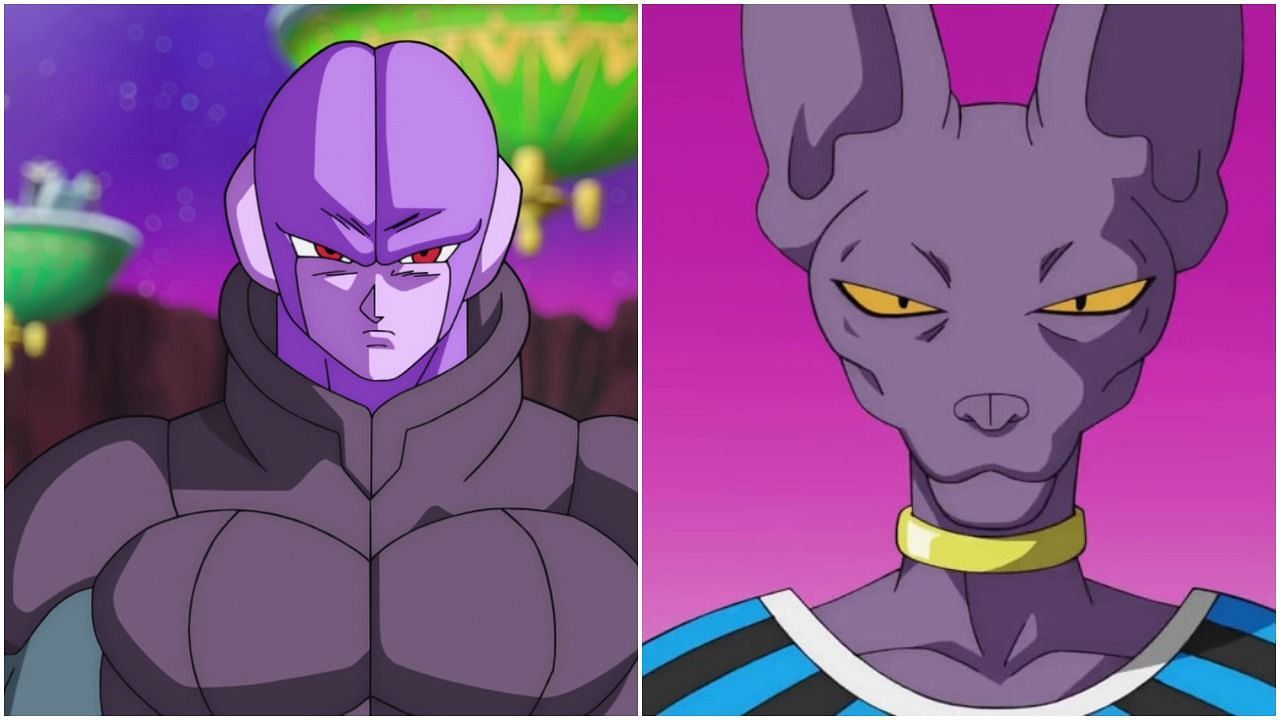 Hit (left) and Beerus (right) as seen in the Dragon Ball Super anime (Image via Toei Animation)