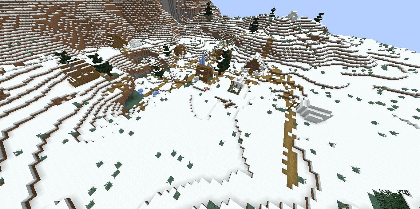 Snowy village (Image via u/chchchchchgethyper on Reddit)