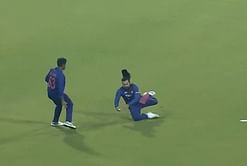 [Watch] Rohit Sharma pulls off a stunner to dismiss Odean Smith