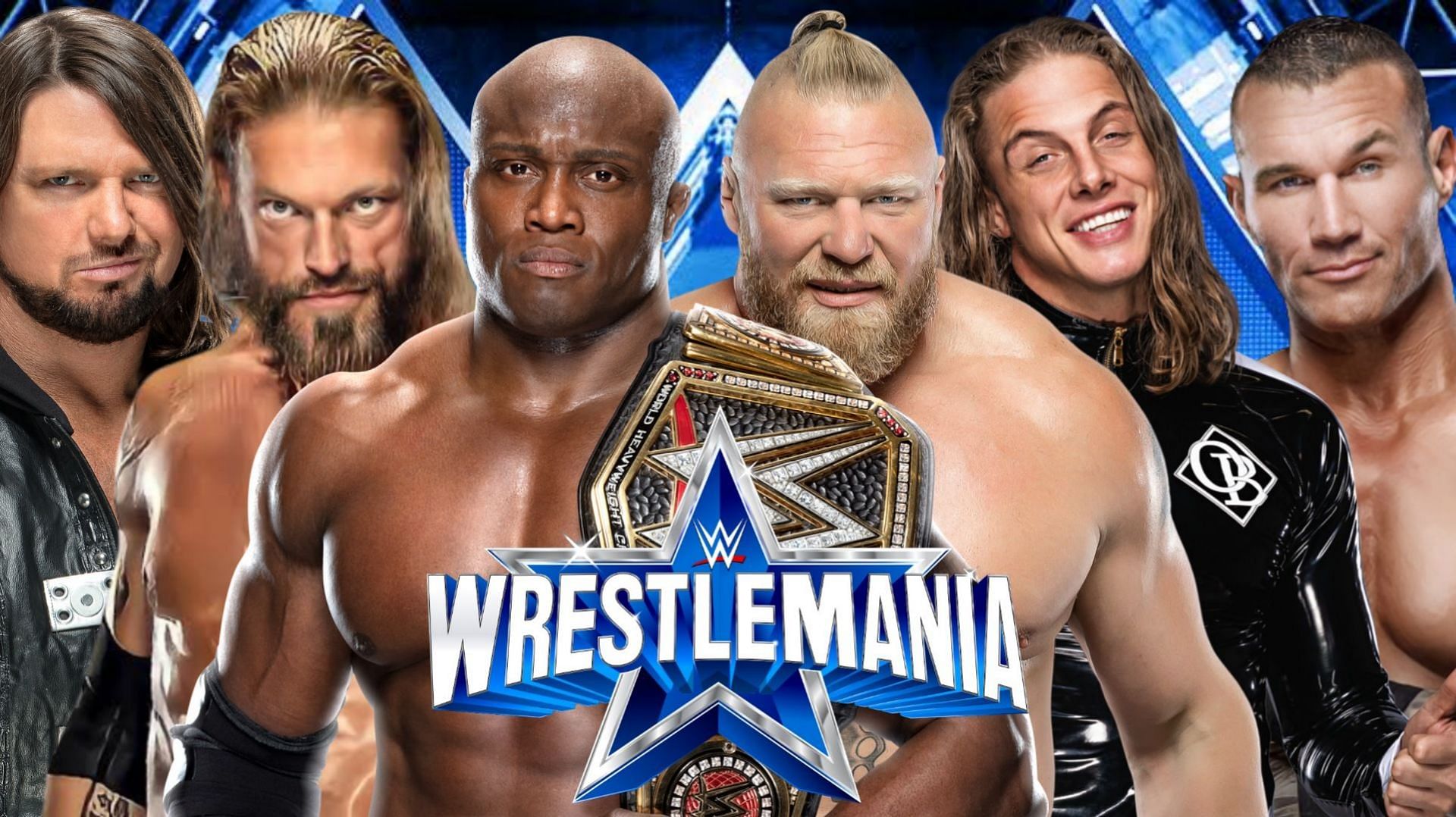 AJ Styles, Edge, Bobby Lashley, Brock Lesnar, Riddle, And Randy Orton