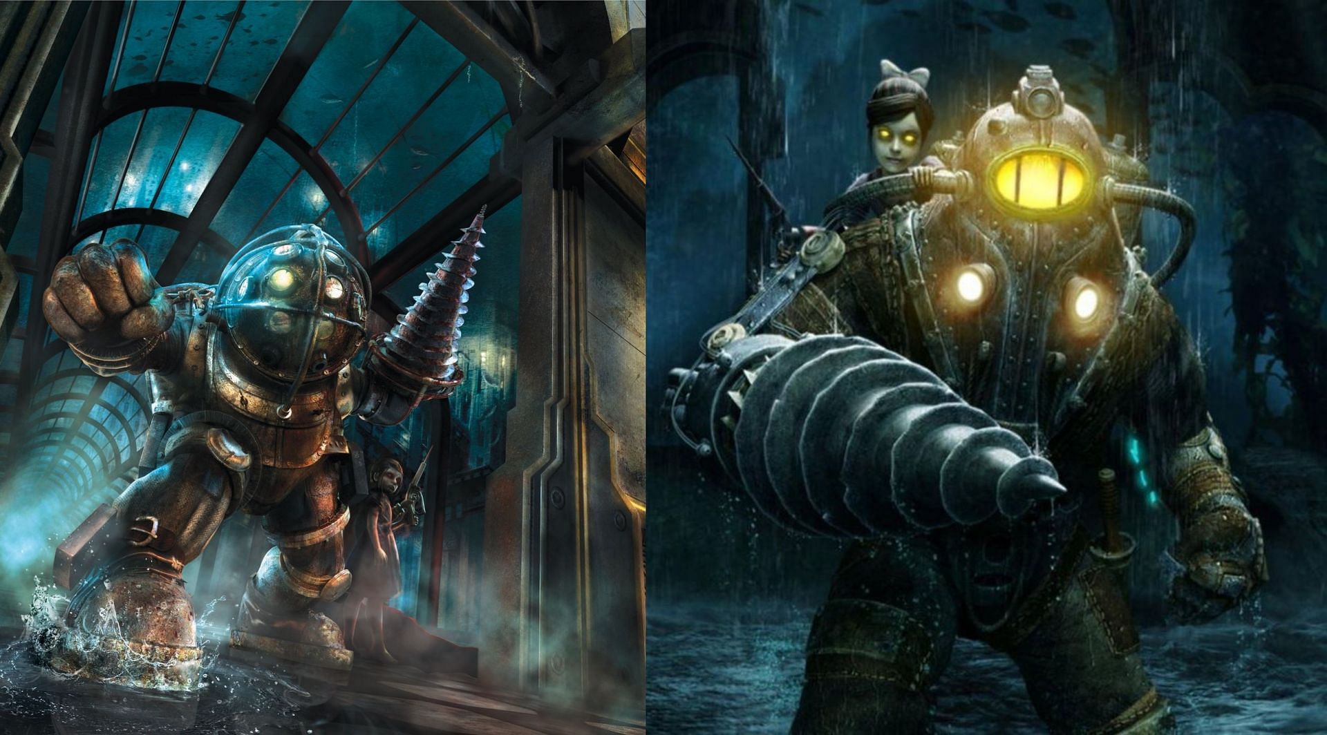 Little Sisters and Big Daddies in BioShock (Image via Netflix and 2K Games/Take-Two Interactive)