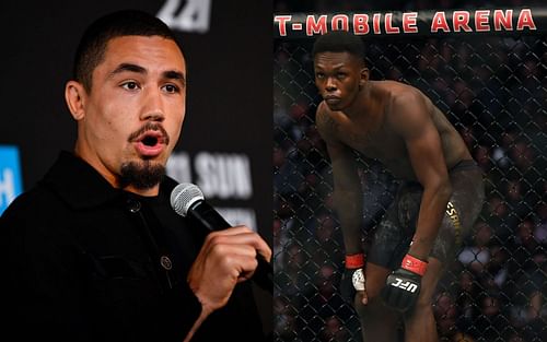 Robert Whittaker [left], Israel Adesanya [right]