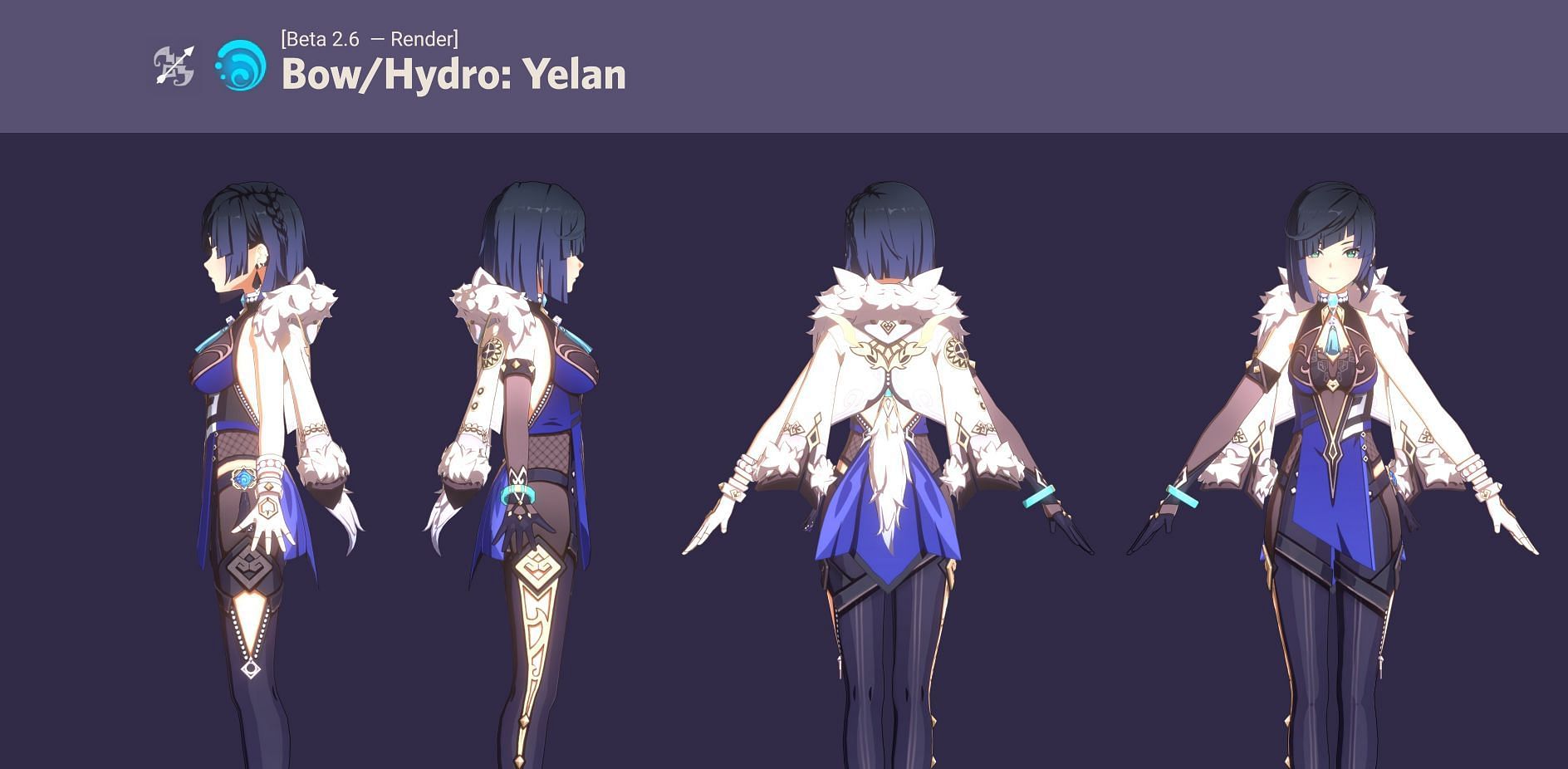 Yelan is the newest leaked character (Image via Anonsbelle)