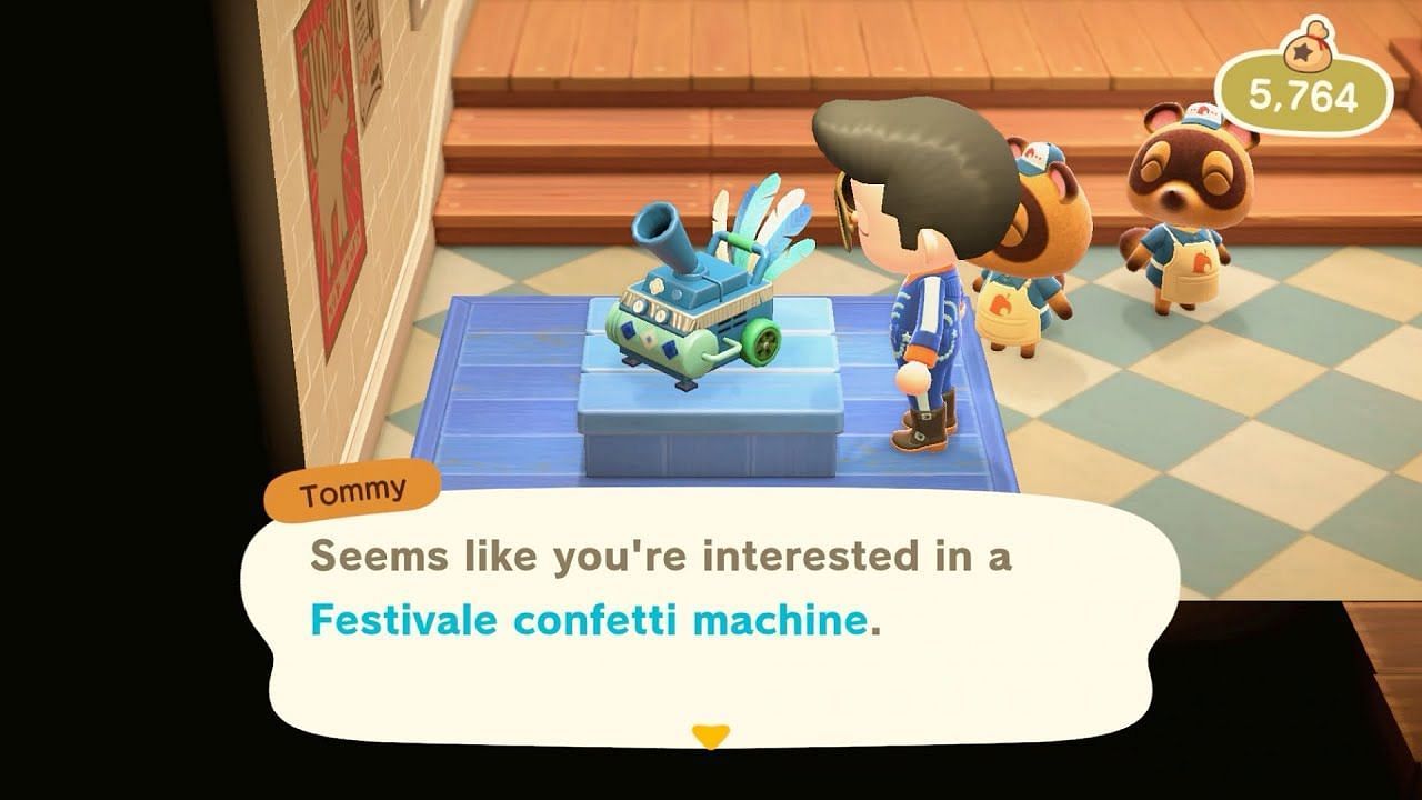 Festivale confetti machine is an exclusive item (Image via Nitendo)