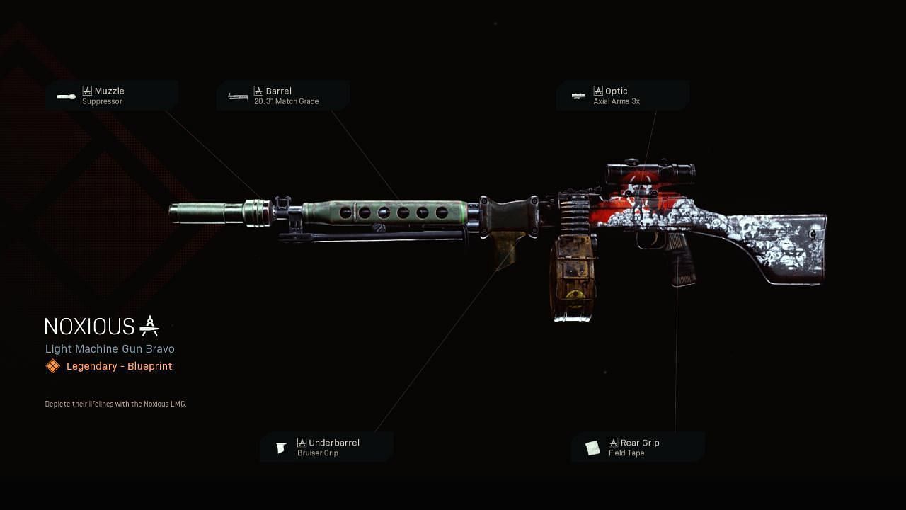 It&#039;s a legendary blueprint variant of the RPD (Image via Call of Duty)