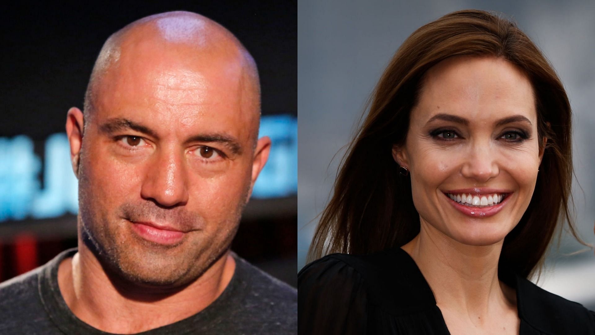 Joe Rogan has come under fire again for controversial comments on Angelina Jolie (Image via Vivian Zink/Getty Images and VCG/Getty Images)