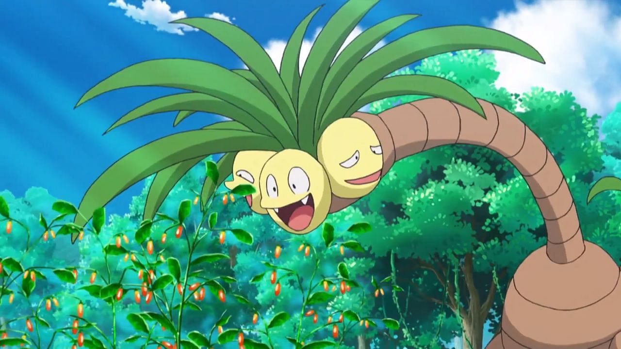 Alolan Exeggutor as it appears in the anime (Image via The Pokemon Company)