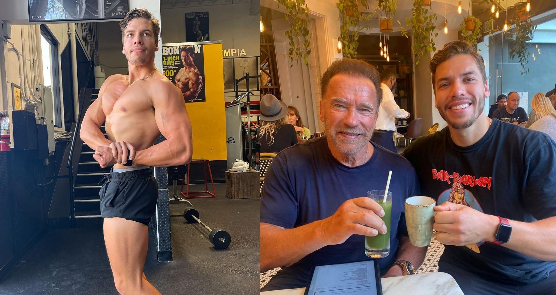 Joseph Baena and his father Arnold Schwarzenegger (Image via projoe2/Instagram)