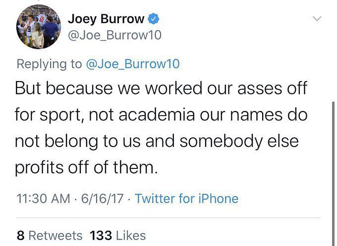 Comrade Burrow - NFL fans found old tweet of Joe Borrow criticizing  capitalism