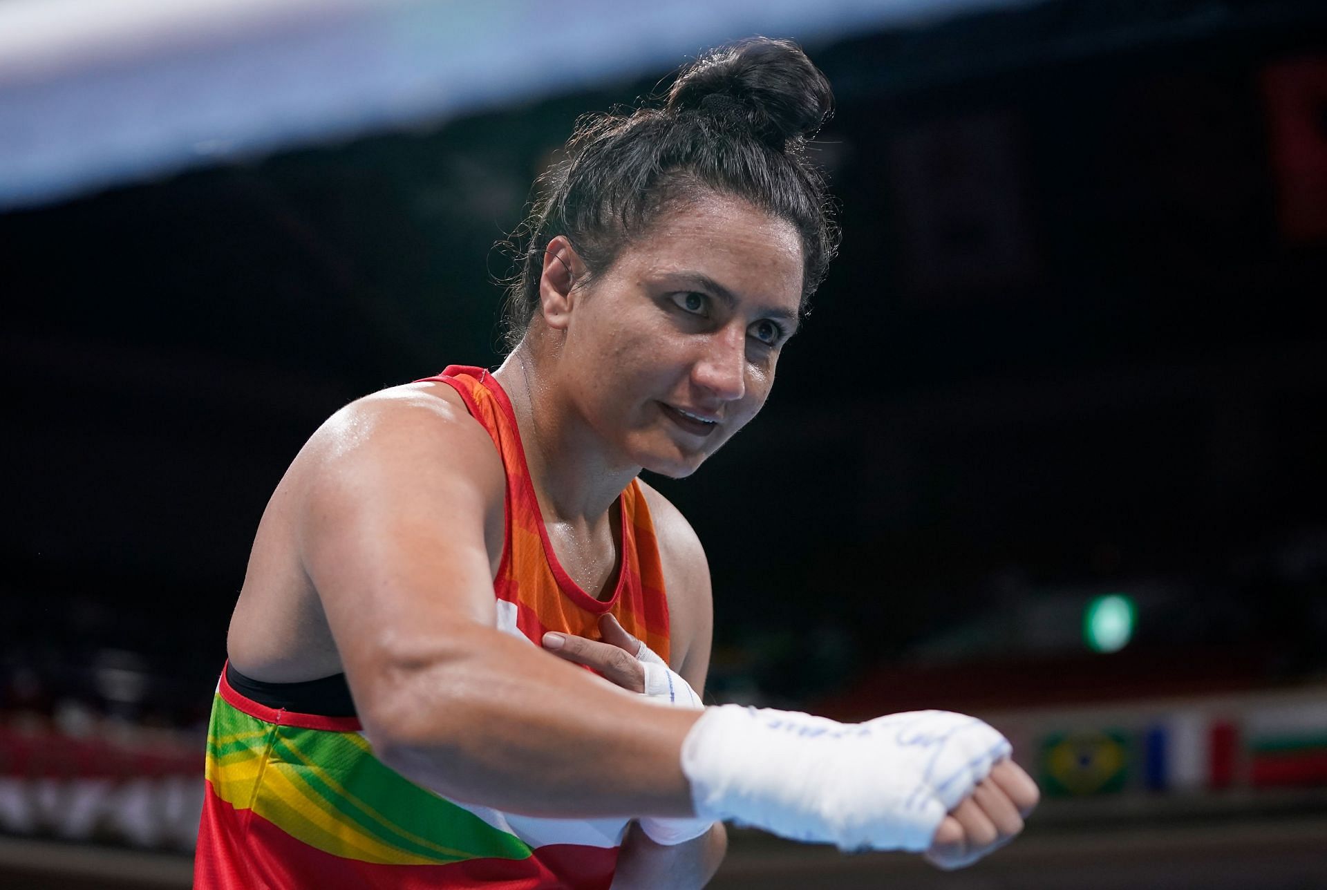 Boxing - Olympics Pooja Rani in action