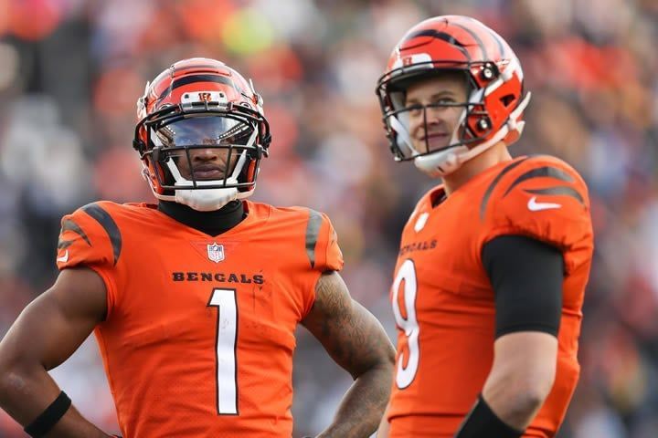 Bengals receiver Ja&#039;Marr Chase and quarterback Joe Burrow