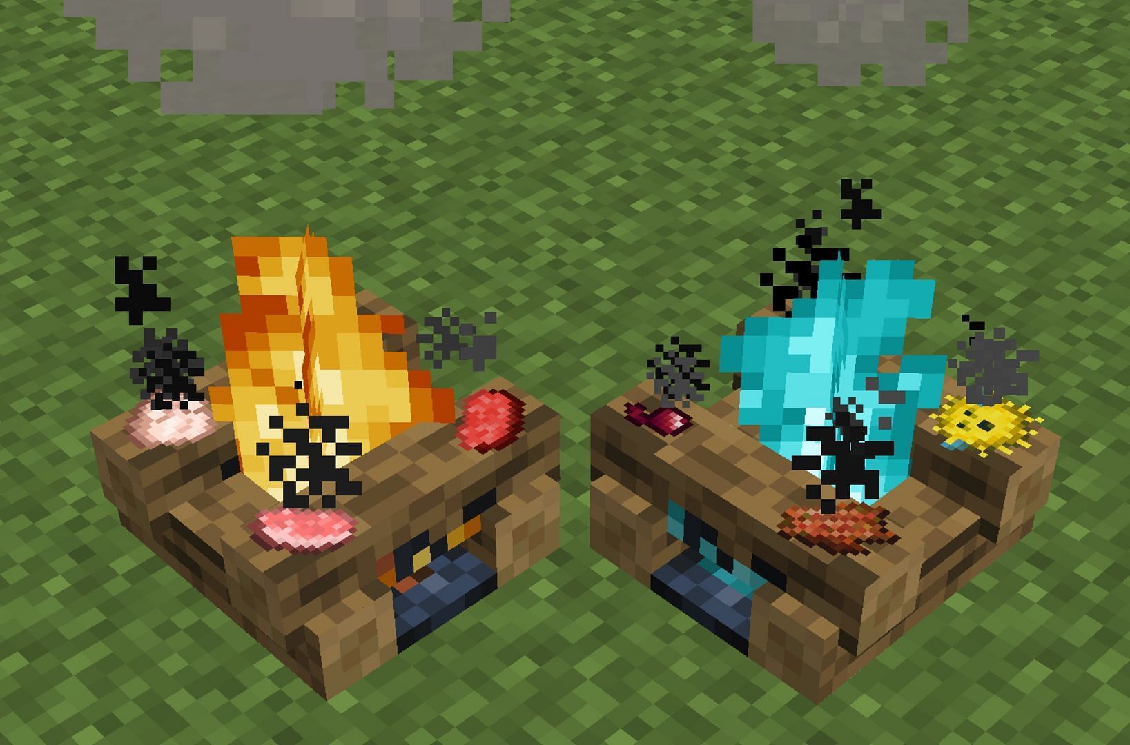 Food can now be cooked on campfire blocks (Image via Mojang)