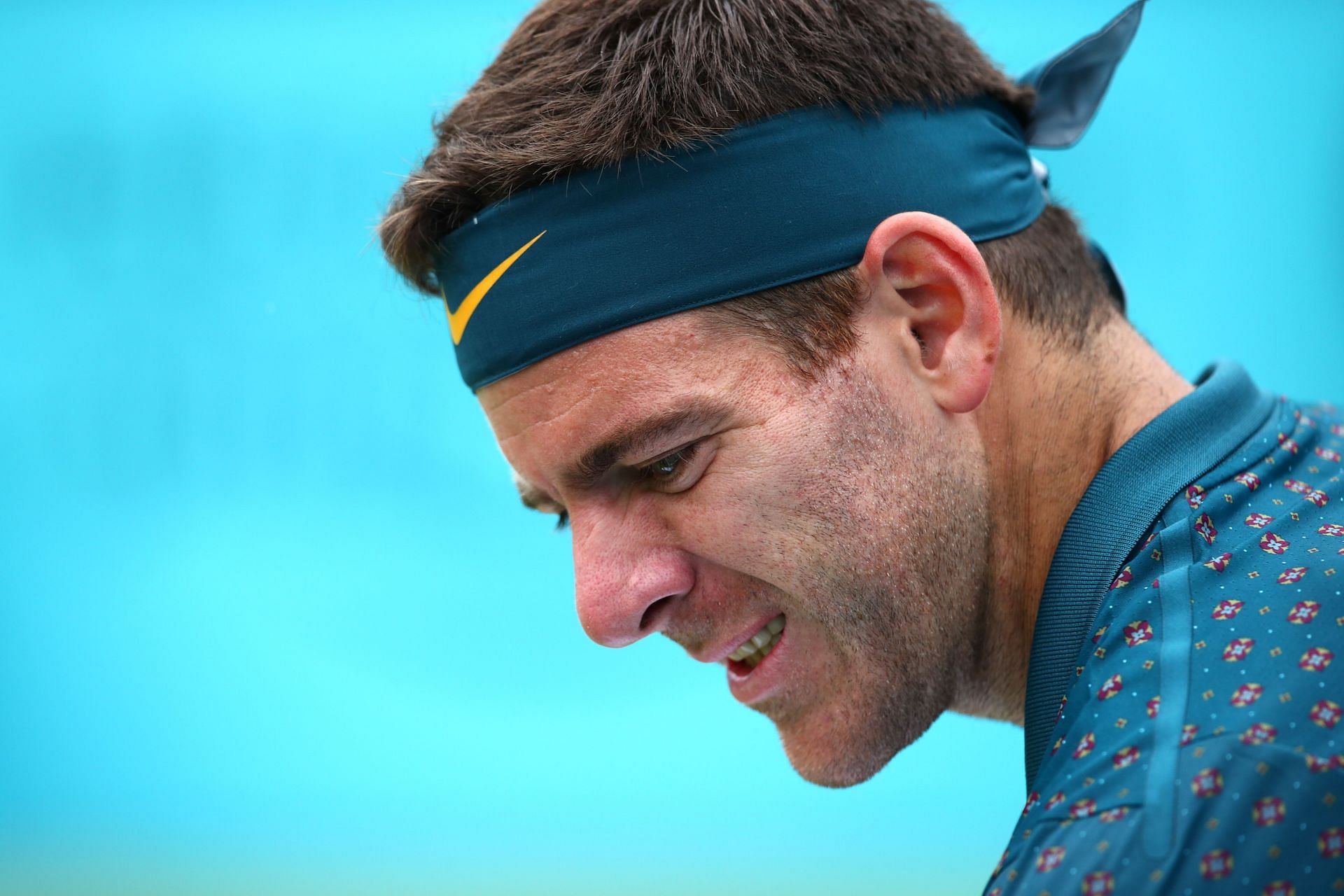 Del Potro injured his right knee once again during the Queen's Club Championships in 2019